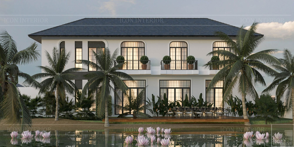 kiến trúc villa hưng yên indochine