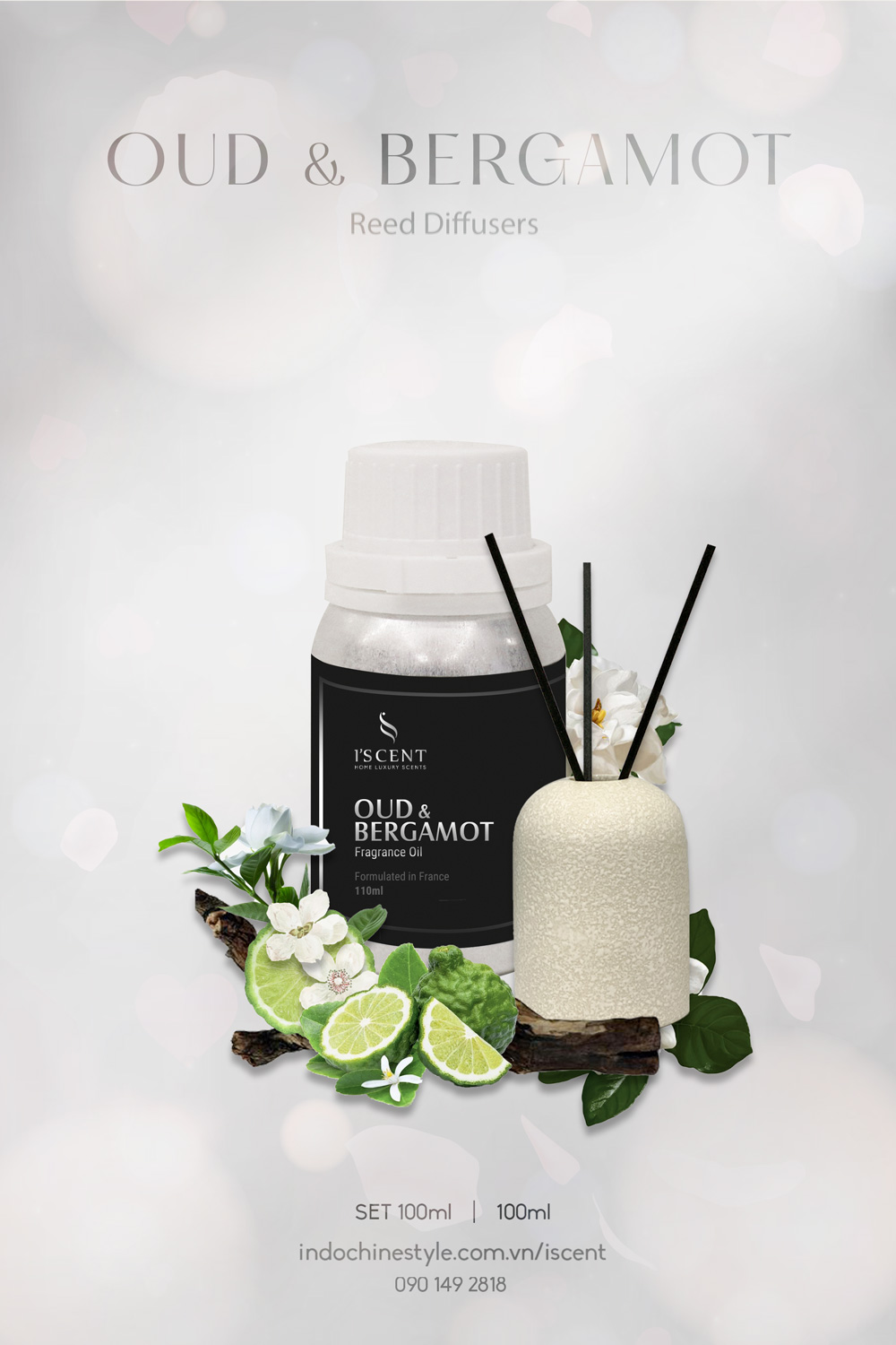 Khuếch tán tinh dầu nước hoa Oud & Bergamot